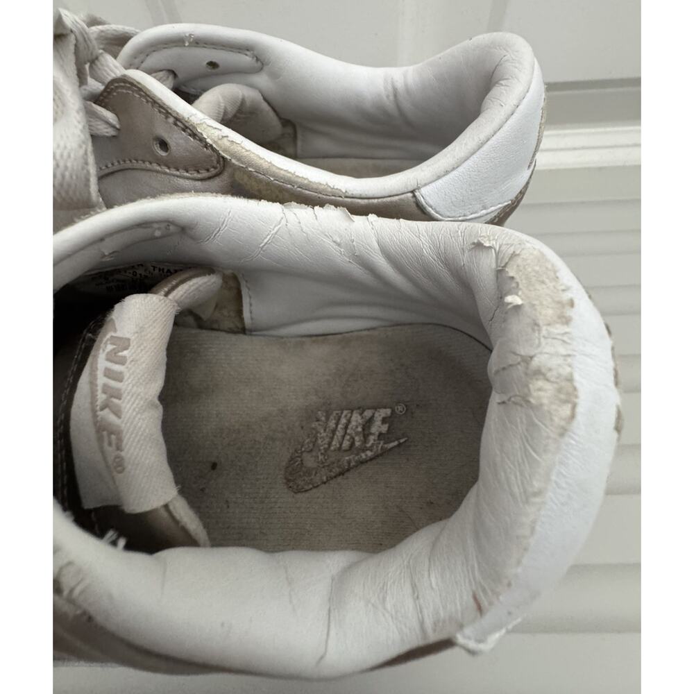 Vintage Nike Cortez Metallic Champagne Gold Leather Sneakers Y2K Women’s 8 - Picture 12 of 16